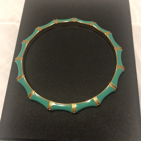 Stella and Dot retired gold metal and enamel bangle bracelets. - Picture 1 of 8
